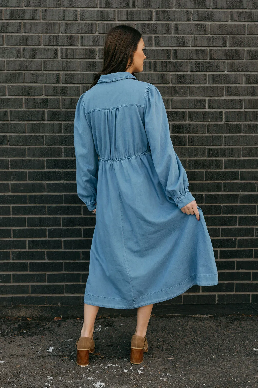 Adley Dress-Blue Denim