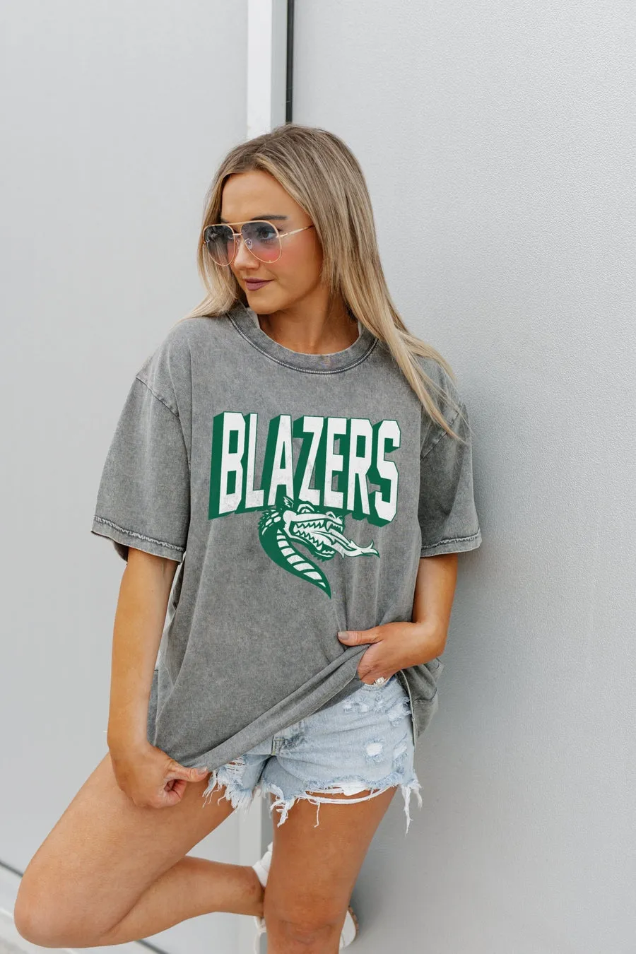 ALABAMA AT BIRMINGHAM BLAZERS SOLID DEFENSE OVERSIZED CREWNECK TEE