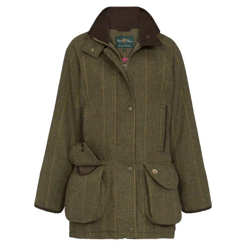 Alan Paine Combrook Ladies Tweed Waterproof Shooting Coat - Heather