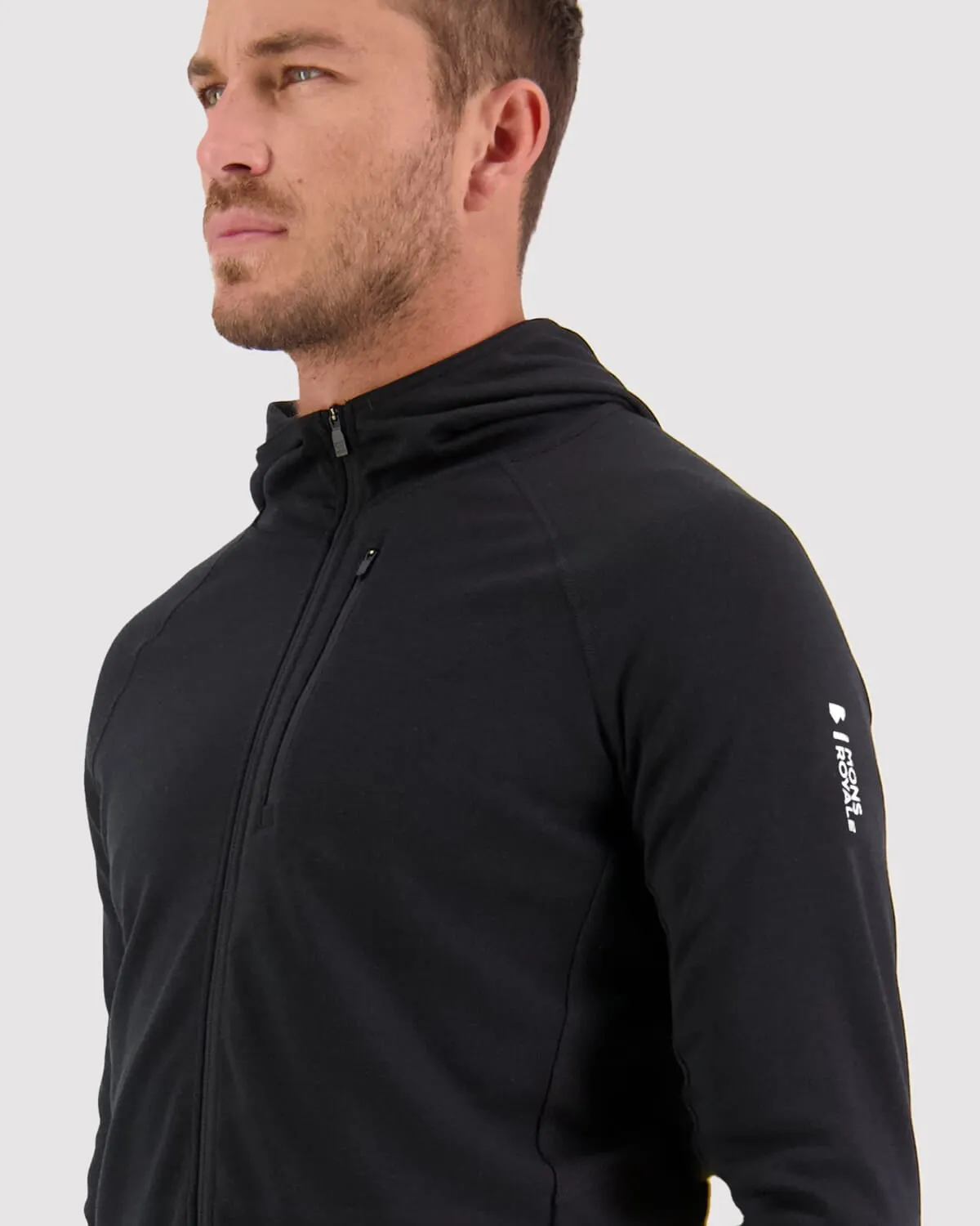 Approach Merino Gridlock Hood - Black