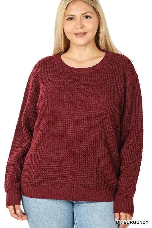 Autumn is Calling Knit Sweater in Dark Burgundy