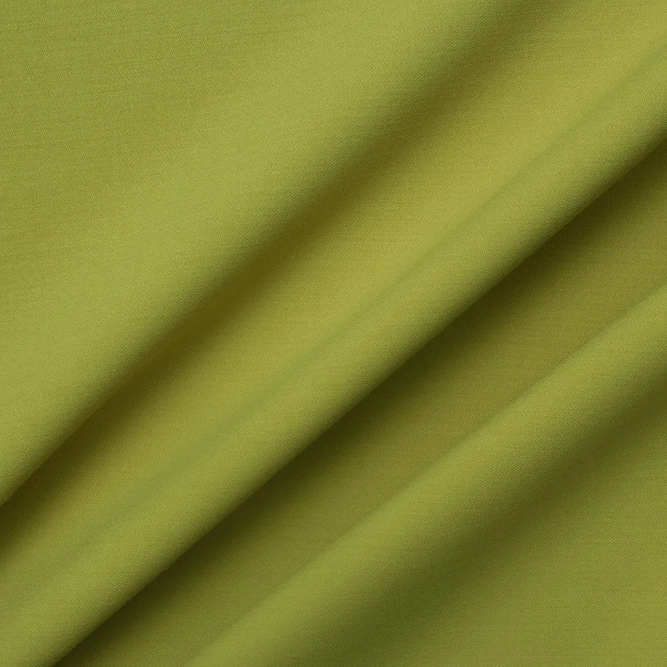 Avocado Green Wool Gaberdine