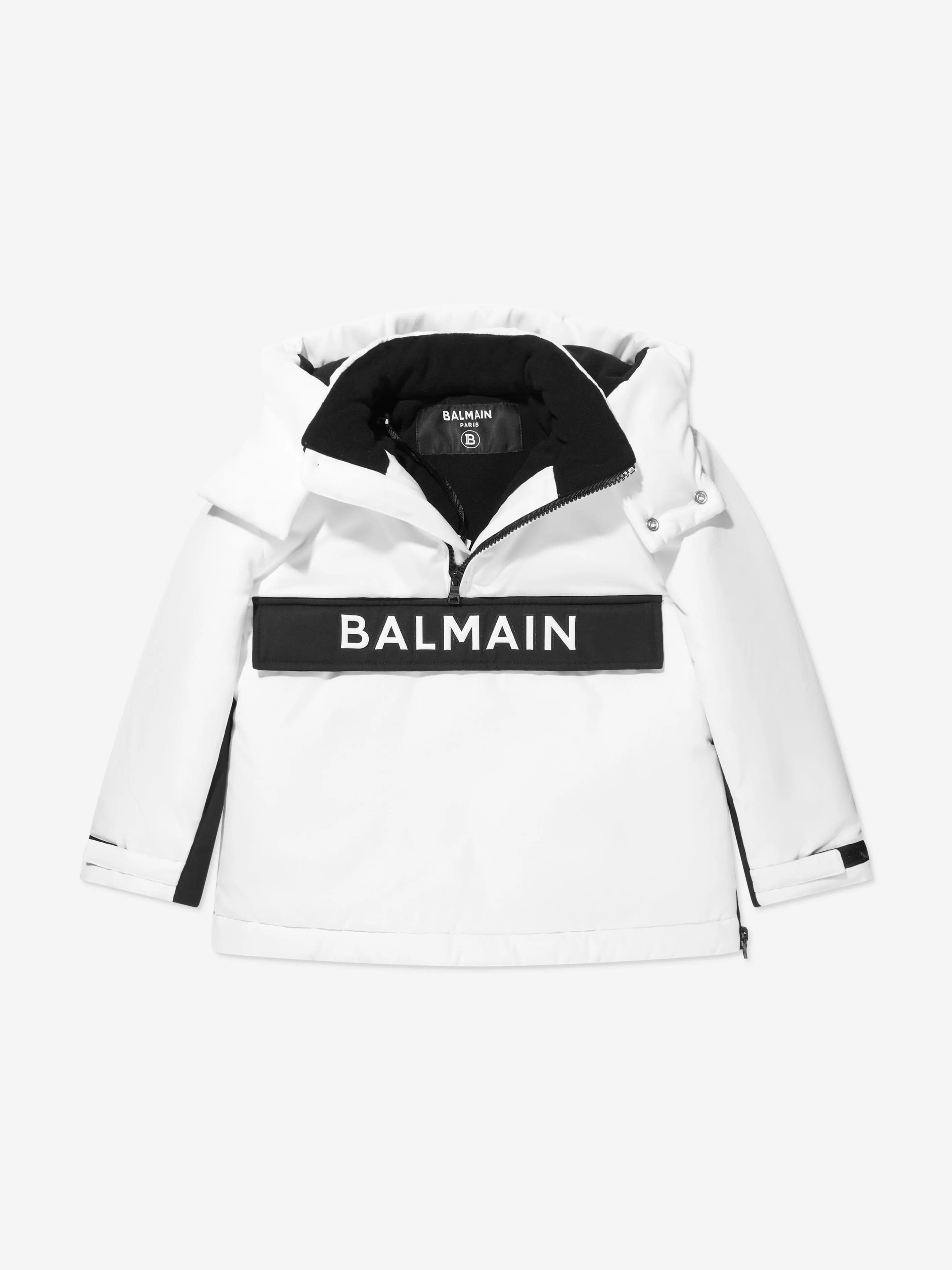 Balmain Kids Logo Ski Jacket in White