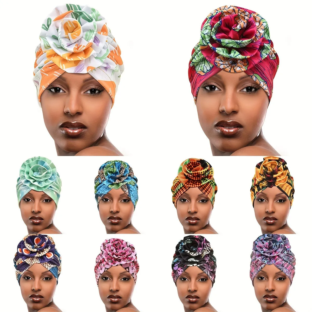 Bohemian Turban Colors, Soft Polyester Fabric  Headwrap