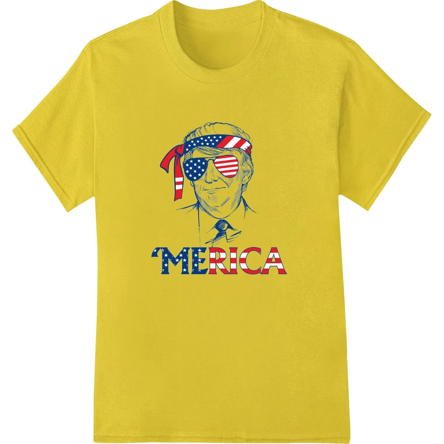 Bold 'MERICA Patriotic Portrait Heat Transfer Print