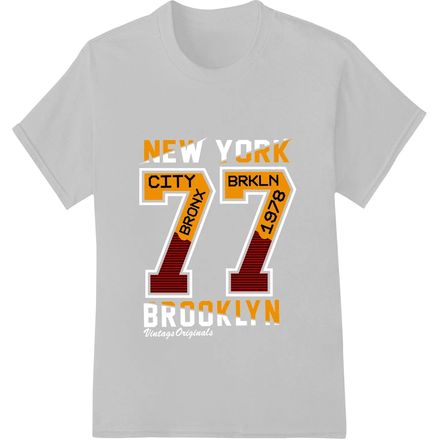 Bold NYC Borough Typography DTF Heat Transfer Print