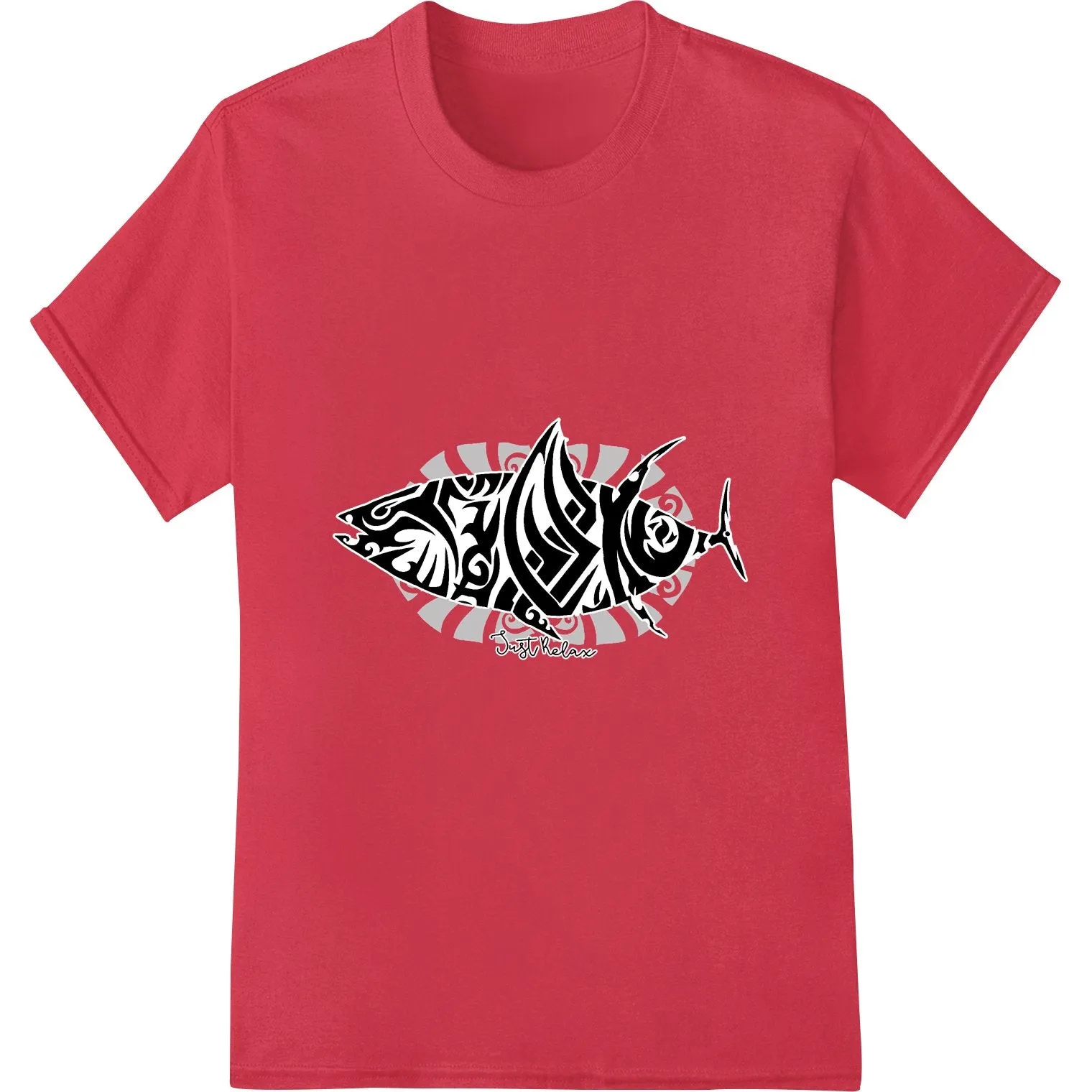 Bold Tribal Shark DTF Print Heat Transfer - Edgy Style