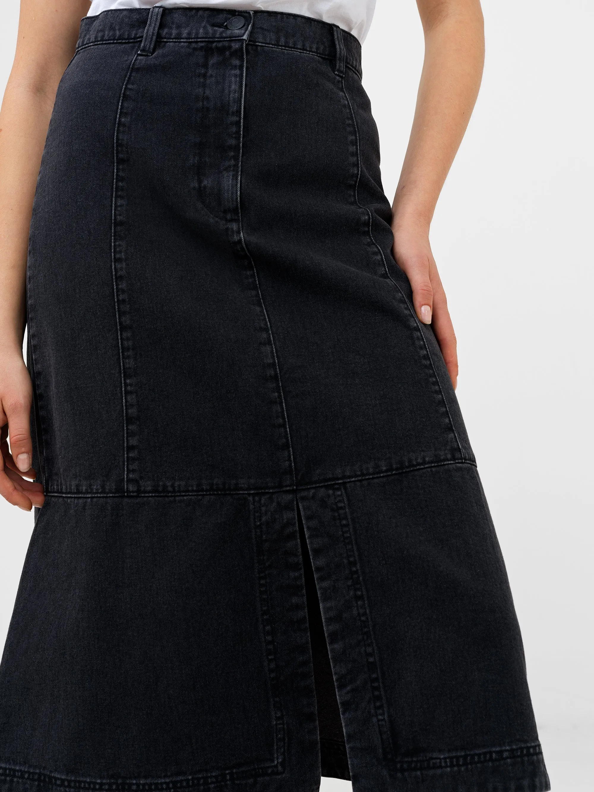 Denver Denim Midi Skirt