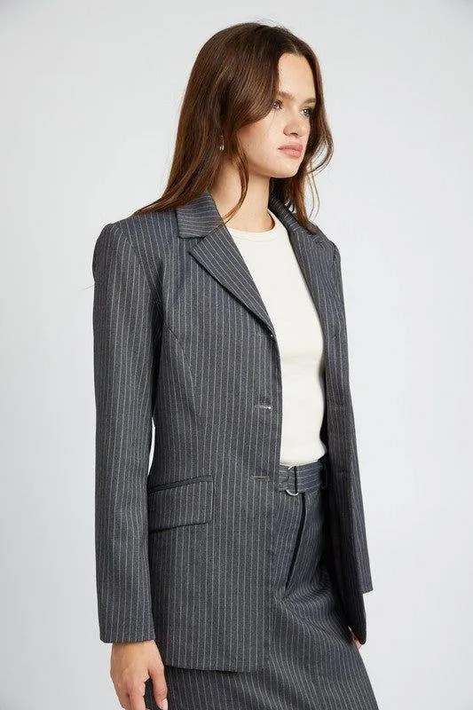 Emory Park | Pin Striped Blazer Jacket