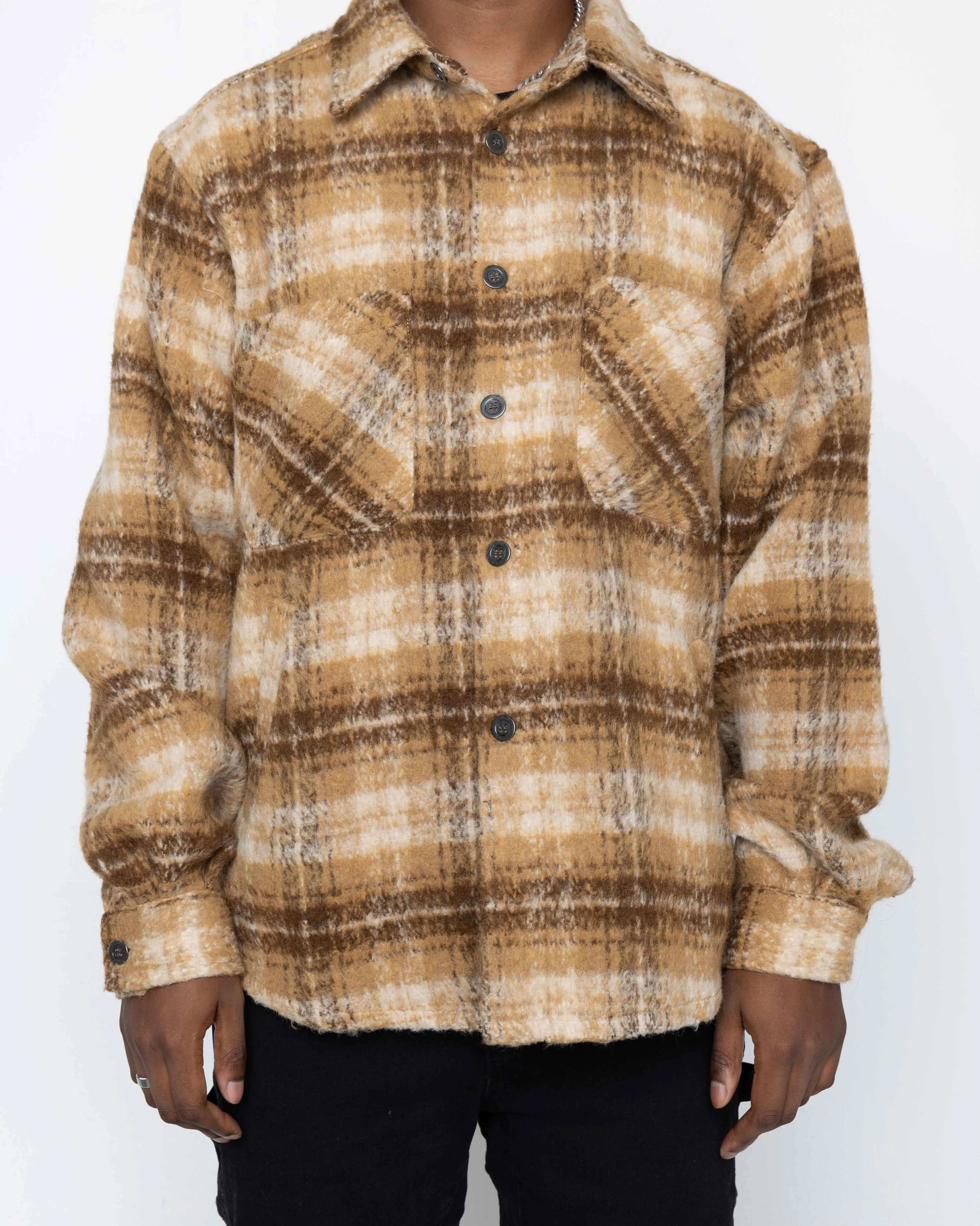 EPTM SIDE SLIT FLANNEL-TAN