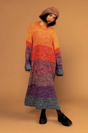 Feels Like Home Oversized Sweater Dress in Sunset