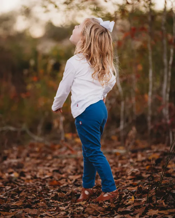 Girls Soft Cotton Jersey Long Sleeve Tee | Orange