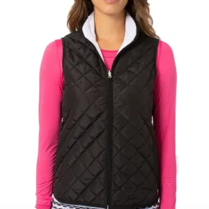 Golftini Reversible Wind Vest - Black/White