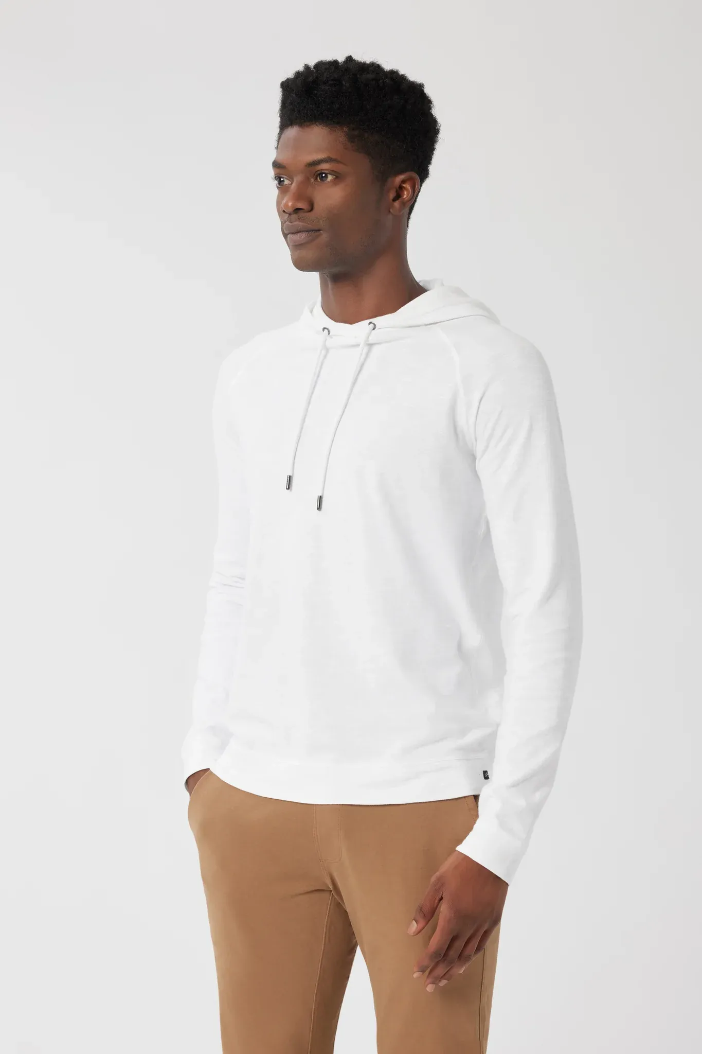 Good Man Brand LS Hoodie Soft Slub - White