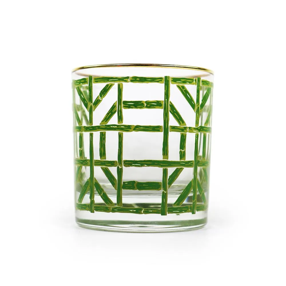 Green Bamboo Bourbon Glass | Set 4