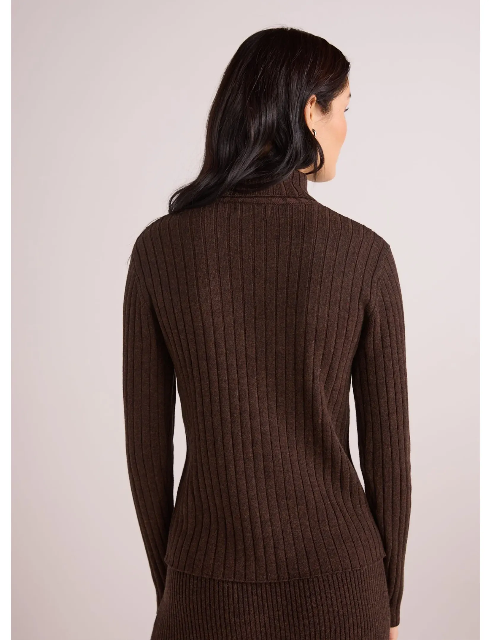 Heather Turtleneck Sweater, Brown