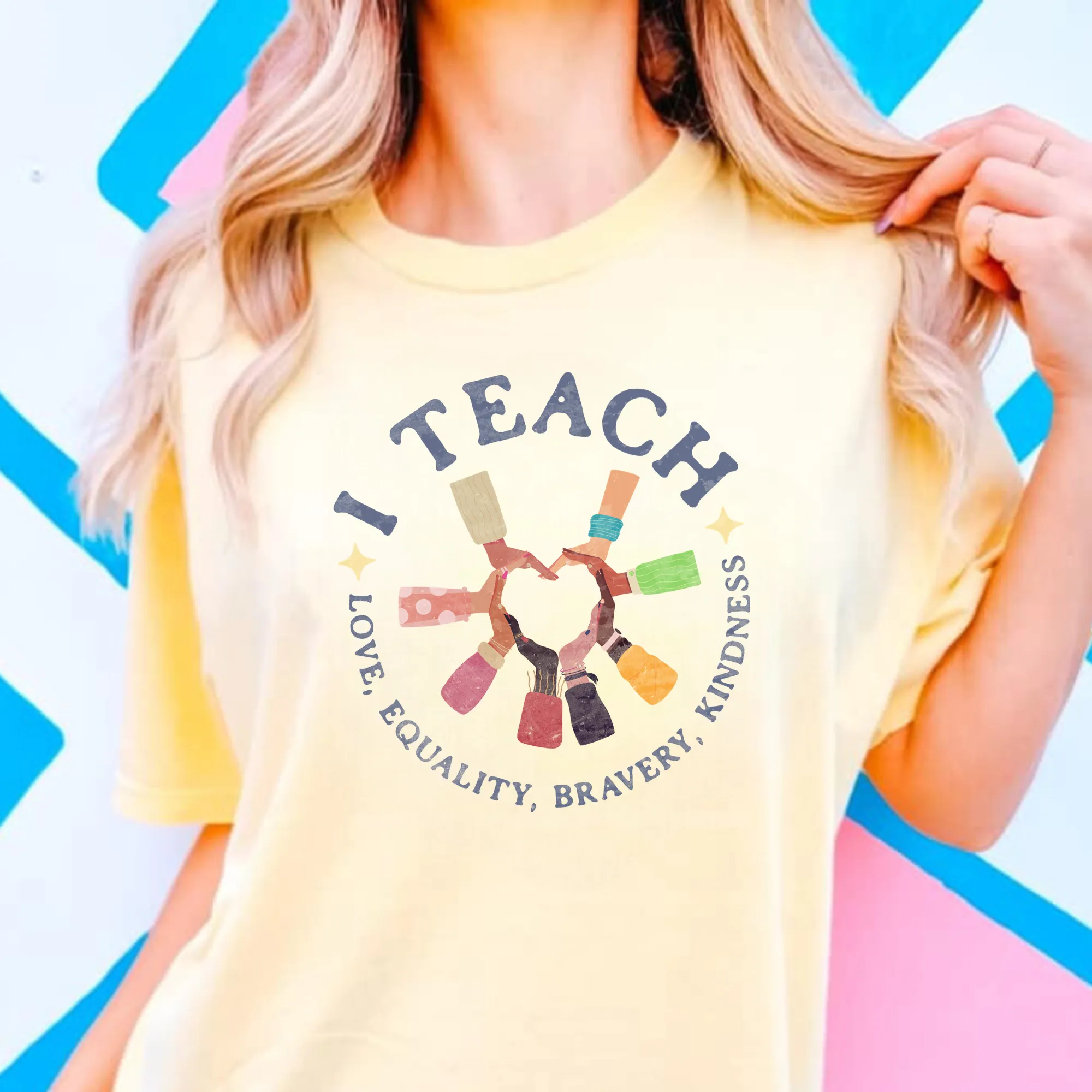 I Teach Love, Equality, Bravery, Kindness Shirt | Teacher Shirt