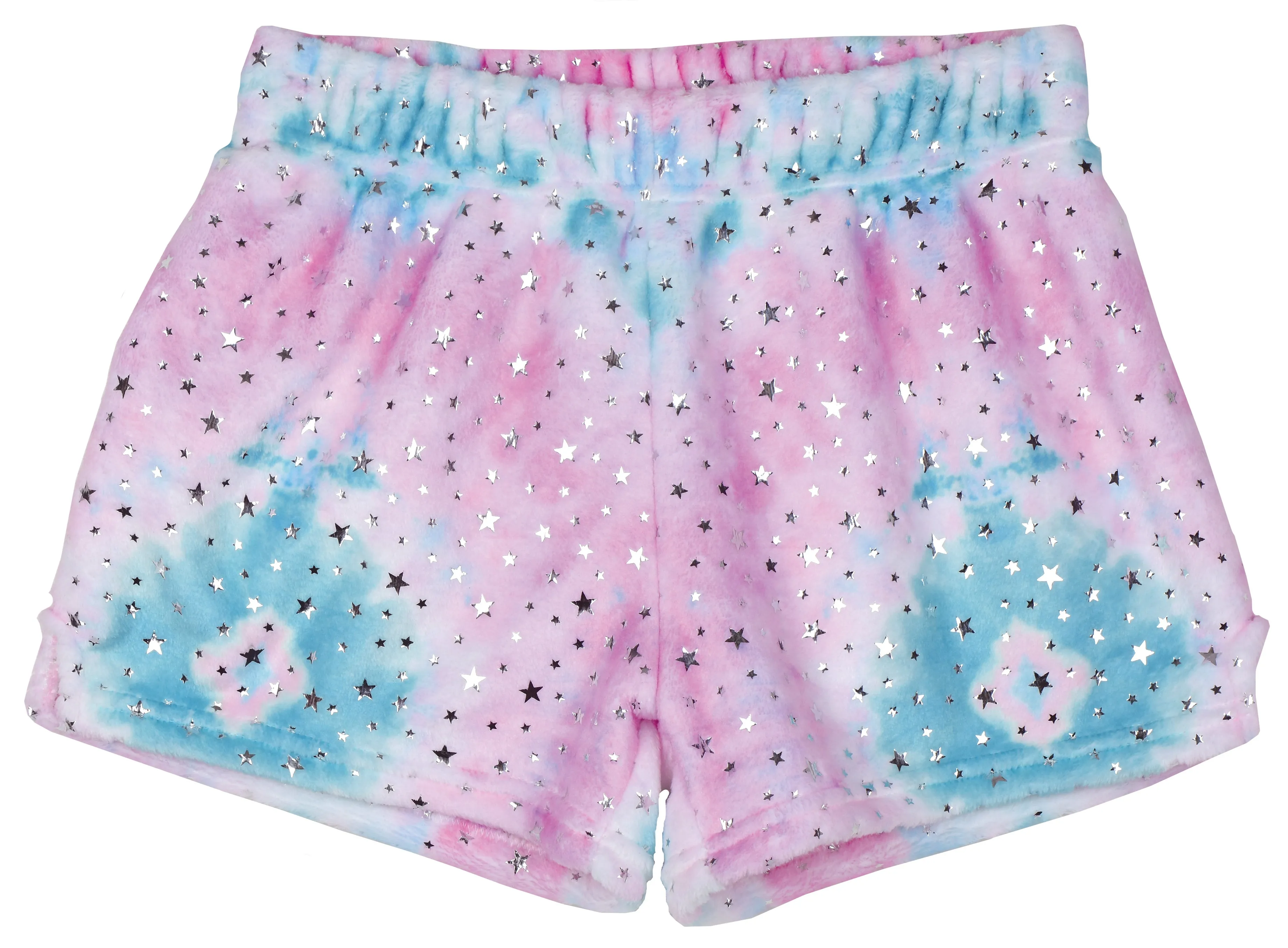 Iscream Silver Star Tie Dye Plush Shorts