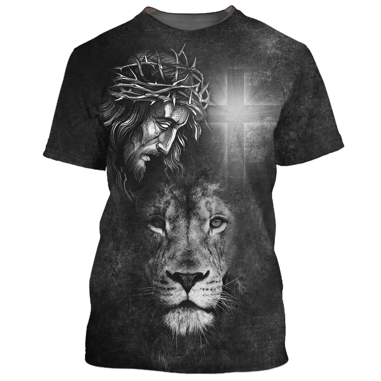 Jesus Christ And The Lion 3D All Over Printed Shirt for Men and Women