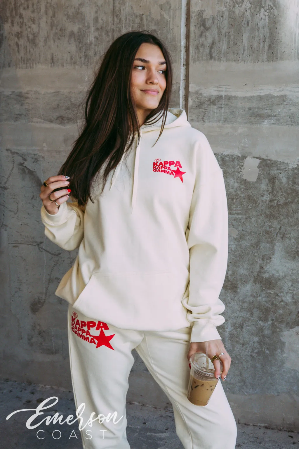 Kappa Off White Star Hoodie and Jogger Set