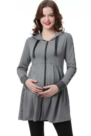 Kimi   Kai Maternity "Malory" Nursing Babydoll Hoodie