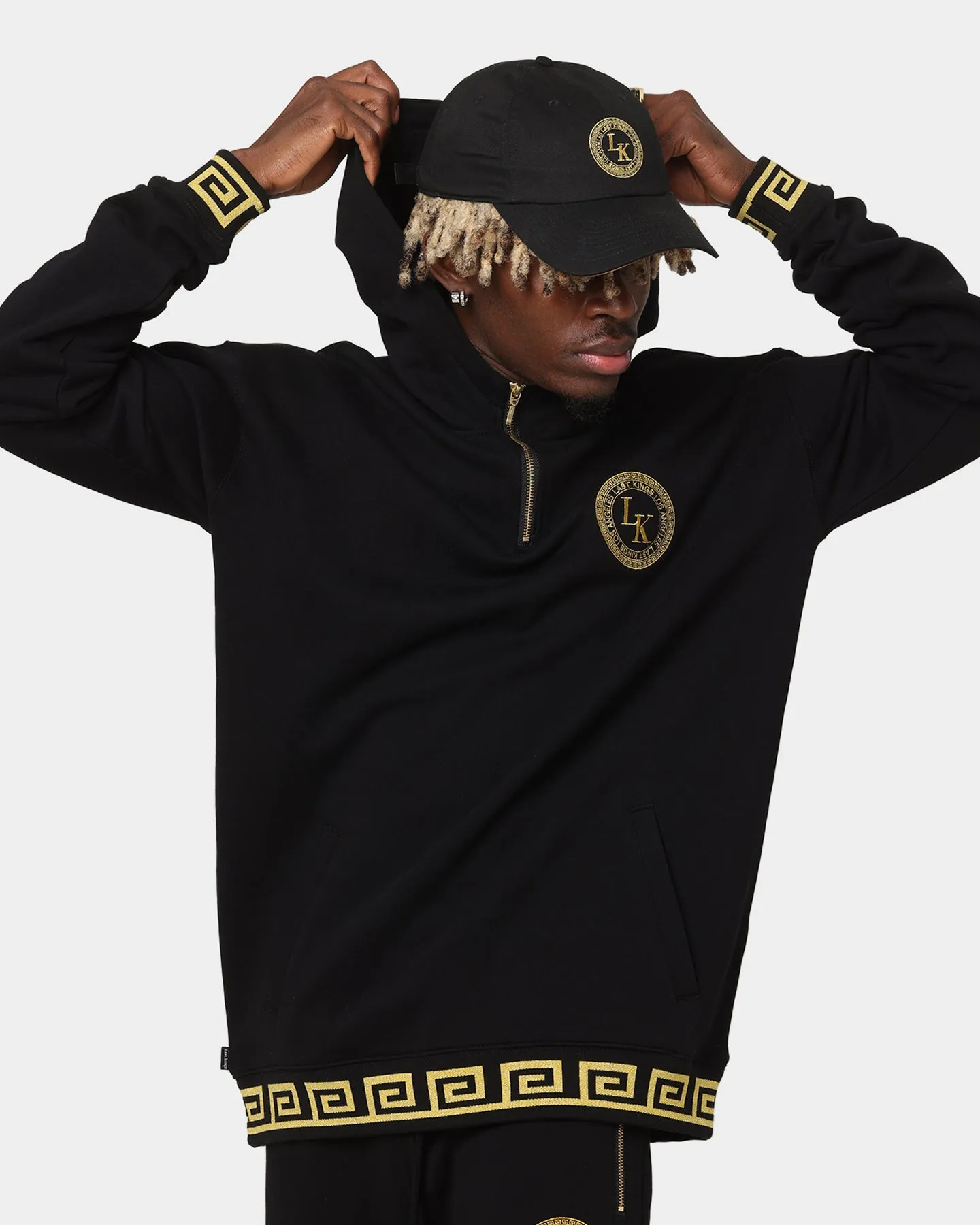 Last Kings Grandeur Half Zip Hoodie Black