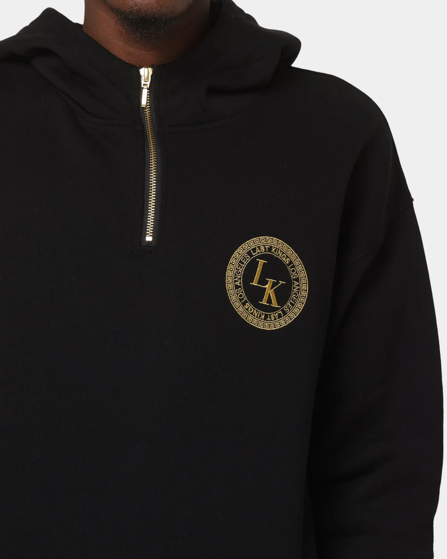 Last Kings Grandeur Half Zip Hoodie Black