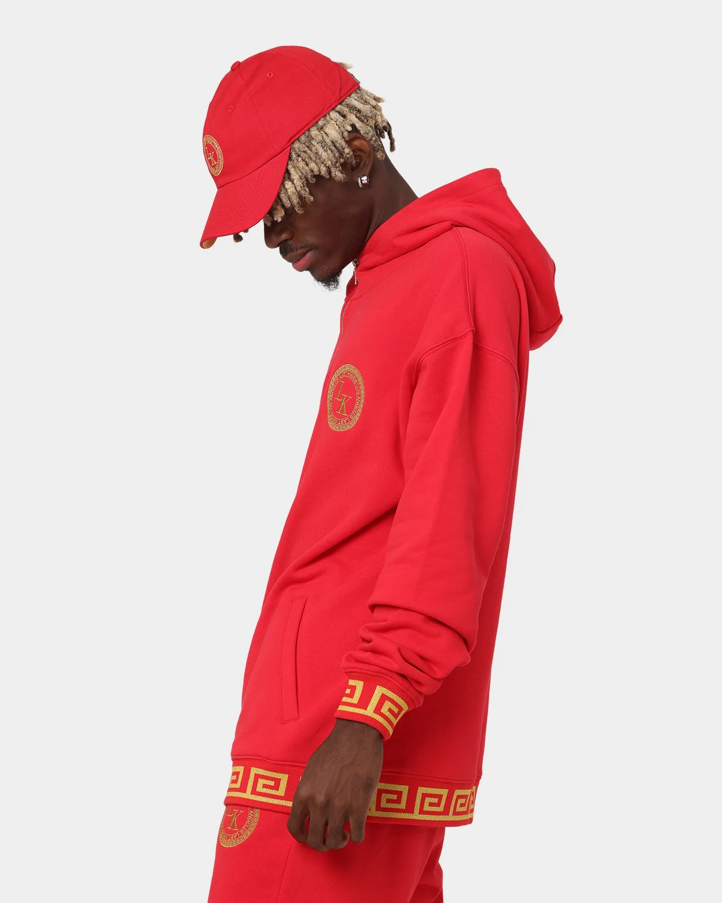 Last Kings Grandeur Half Zip Hoodie Red