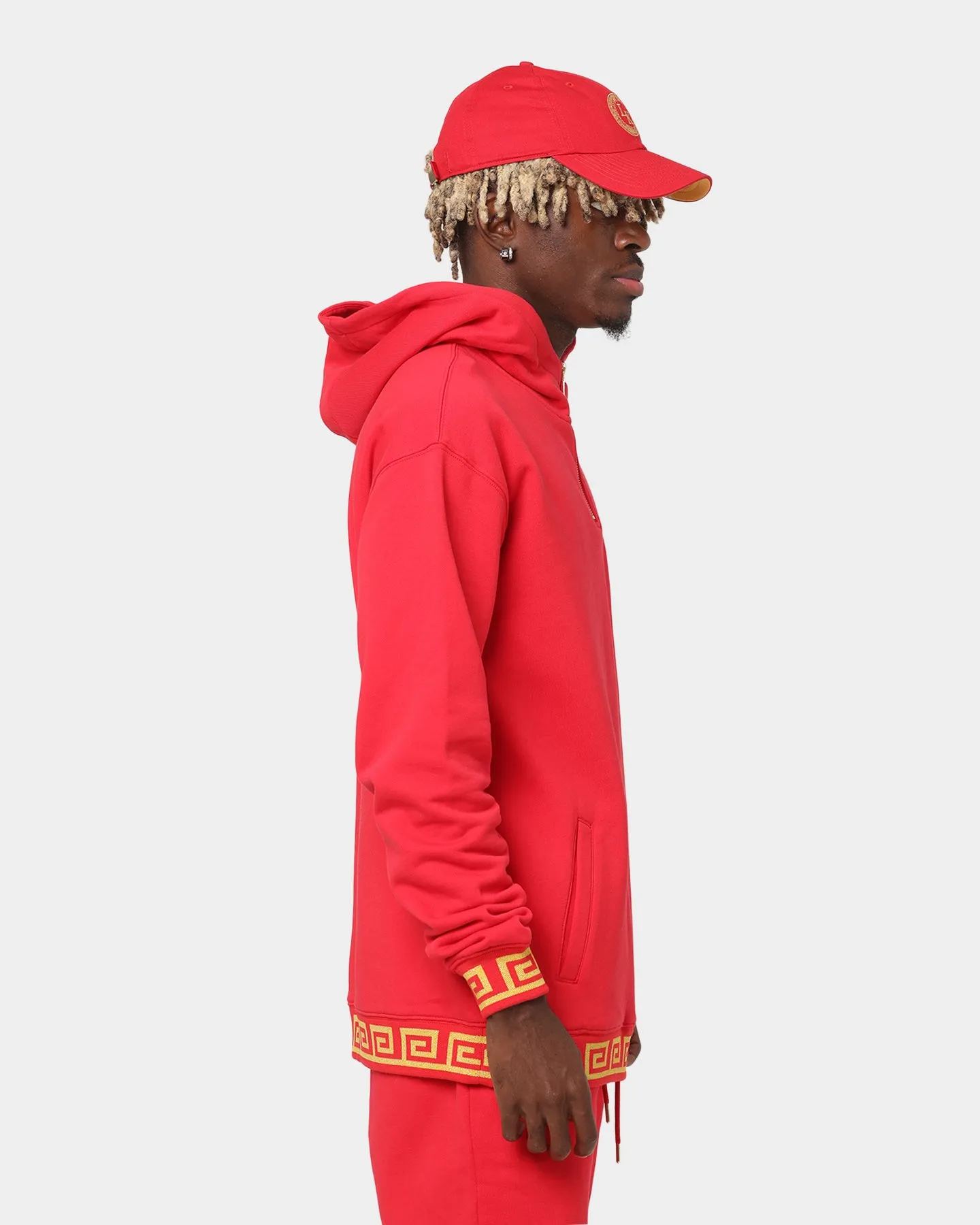 Last Kings Grandeur Half Zip Hoodie Red