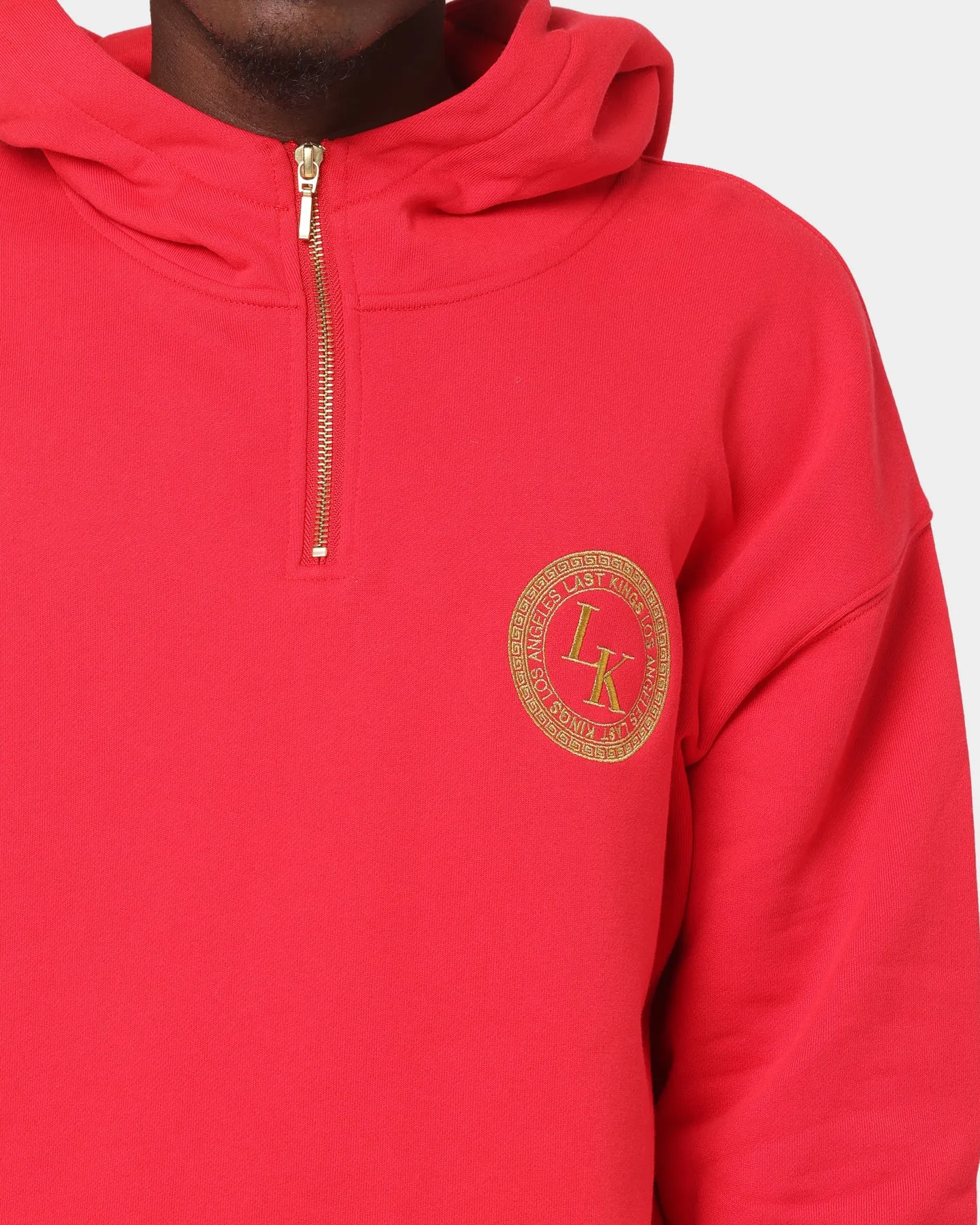 Last Kings Grandeur Half Zip Hoodie Red