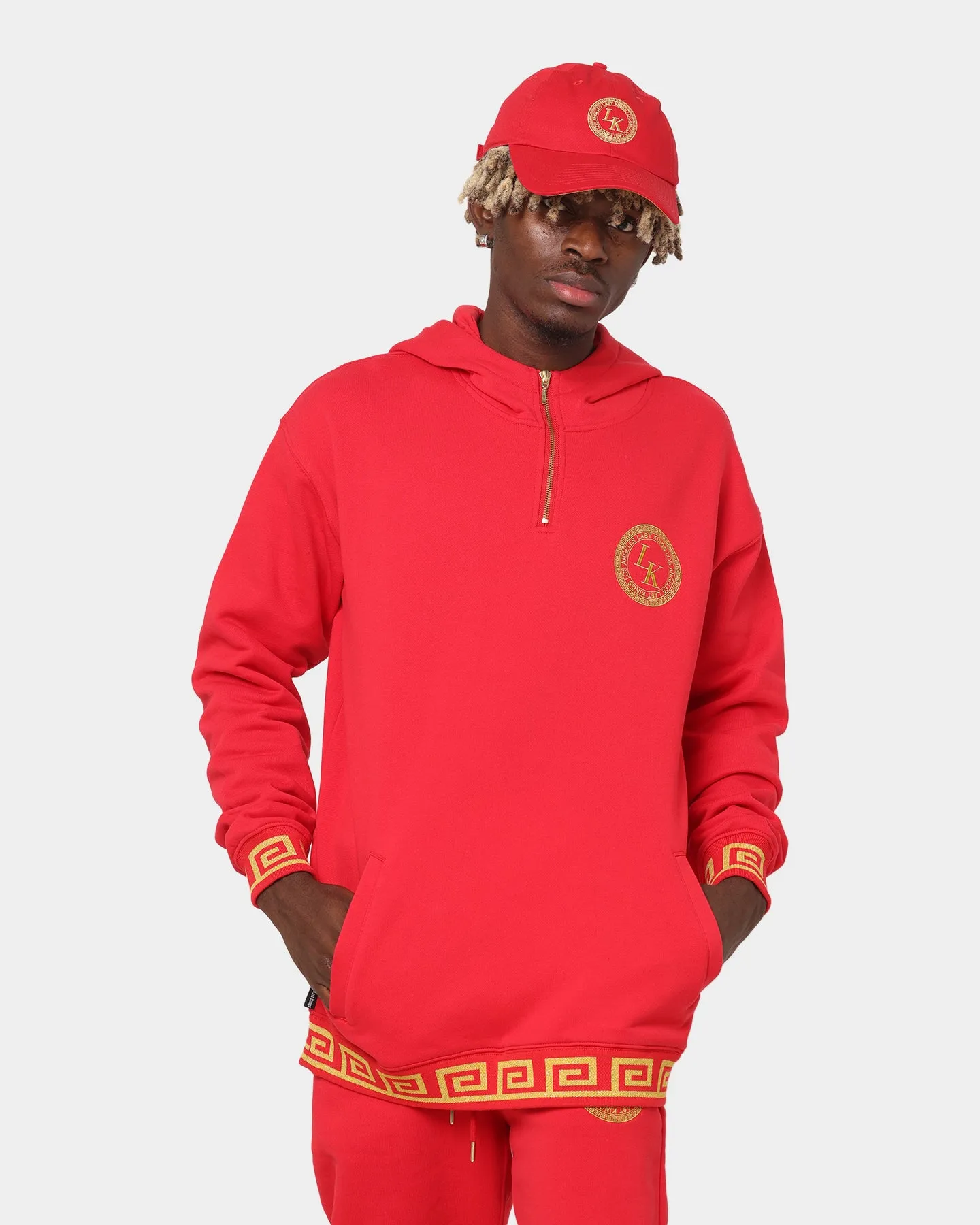 Last Kings Grandeur Half Zip Hoodie Red