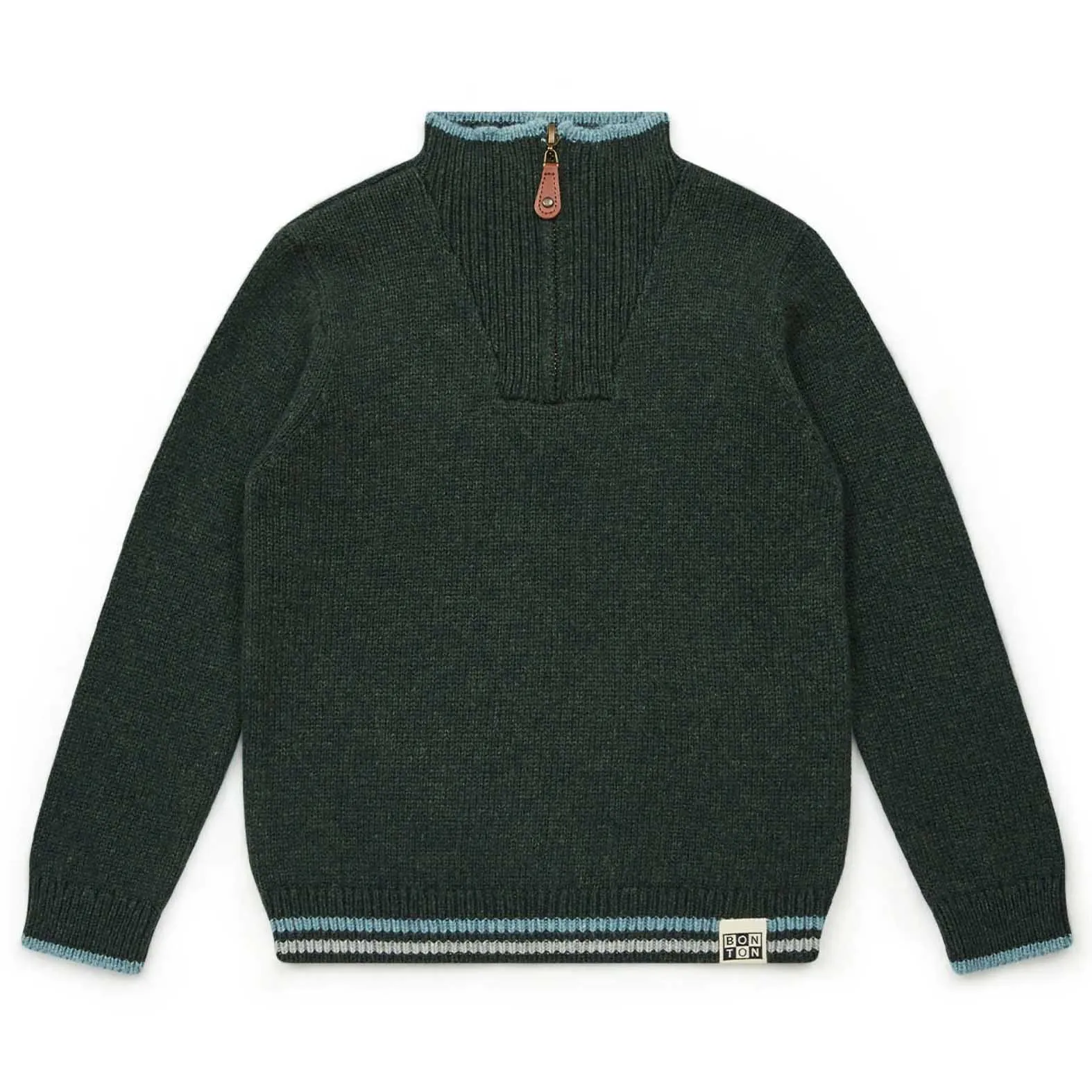 Malt Half-Zip Pullover Sweater - Green  - FINAL SALE