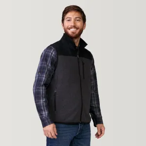 Men's Full Zip Color Block Sweater Fleece Vest