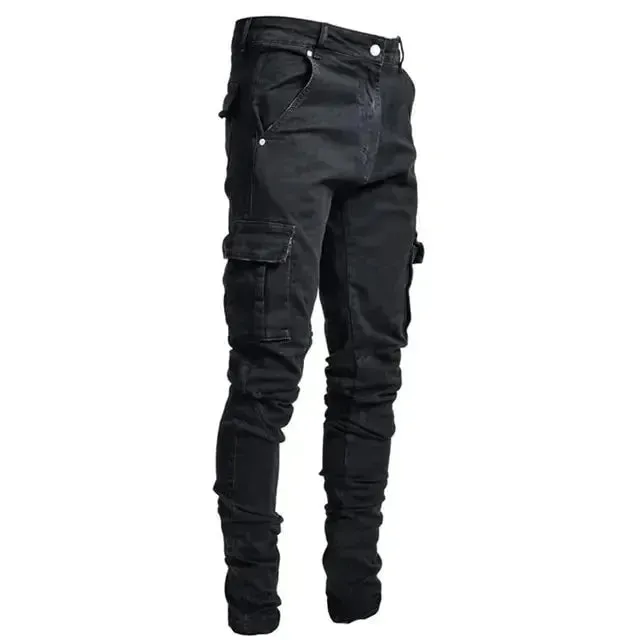 Men's Stylish Utility Denim Pants