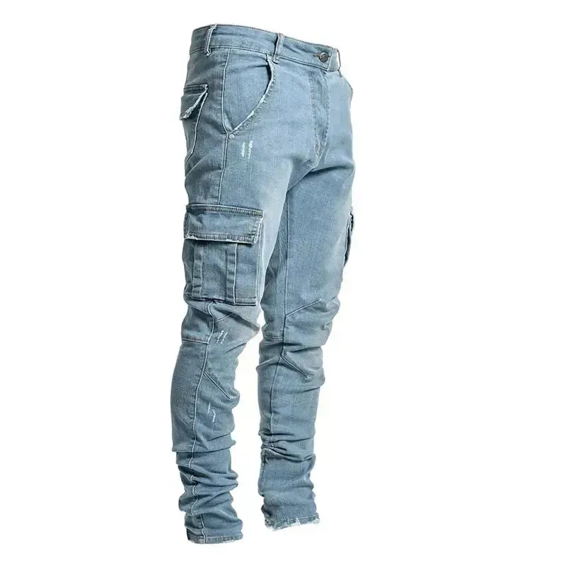 Men's Stylish Utility Denim Pants