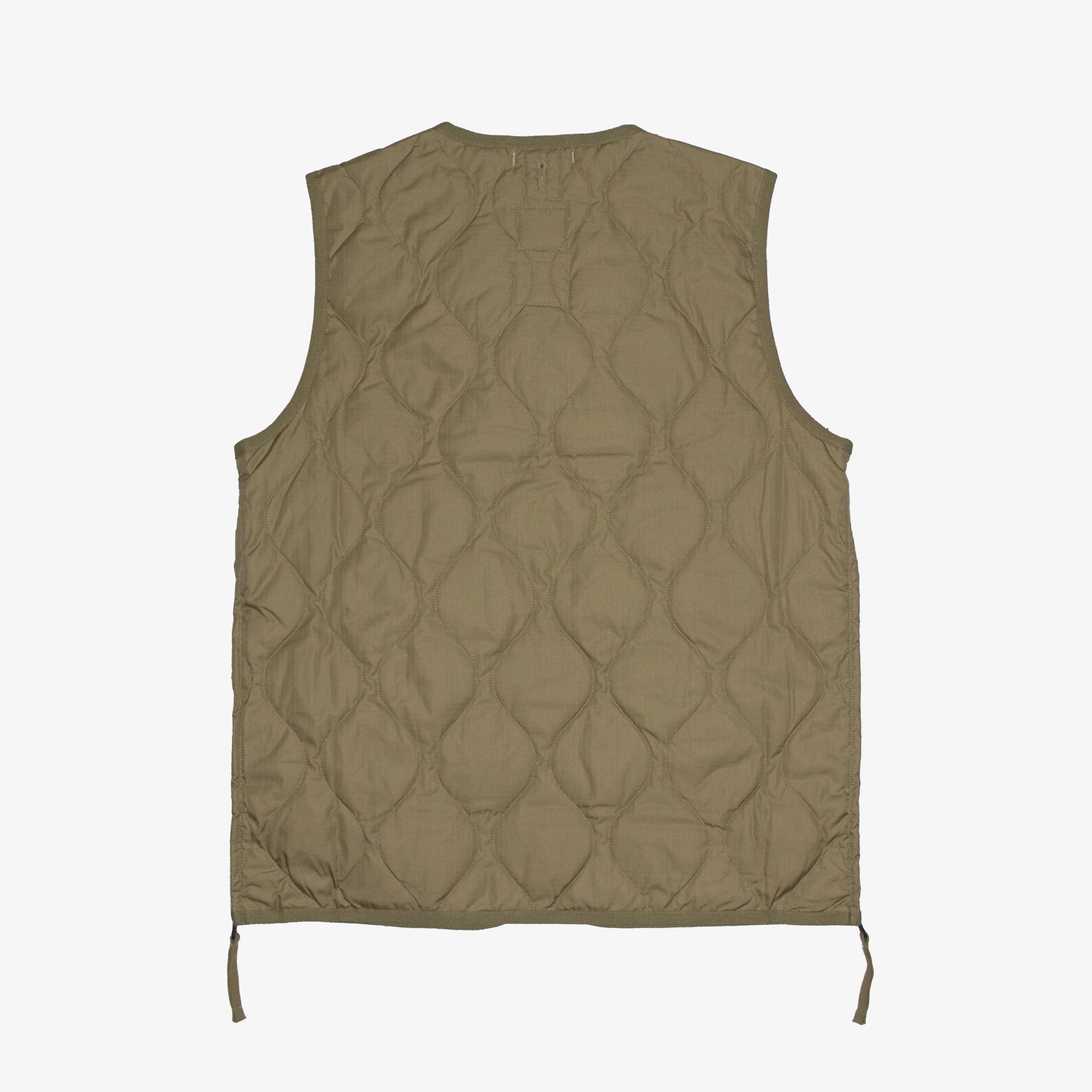 Military W-Zip V Neck Down Vest