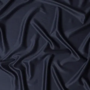 Navy blue Plain Premium pure Italian Super 150's wool suiting fabric-D16471