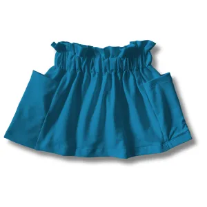 Needlecord Pocket Skirt - Turquoise