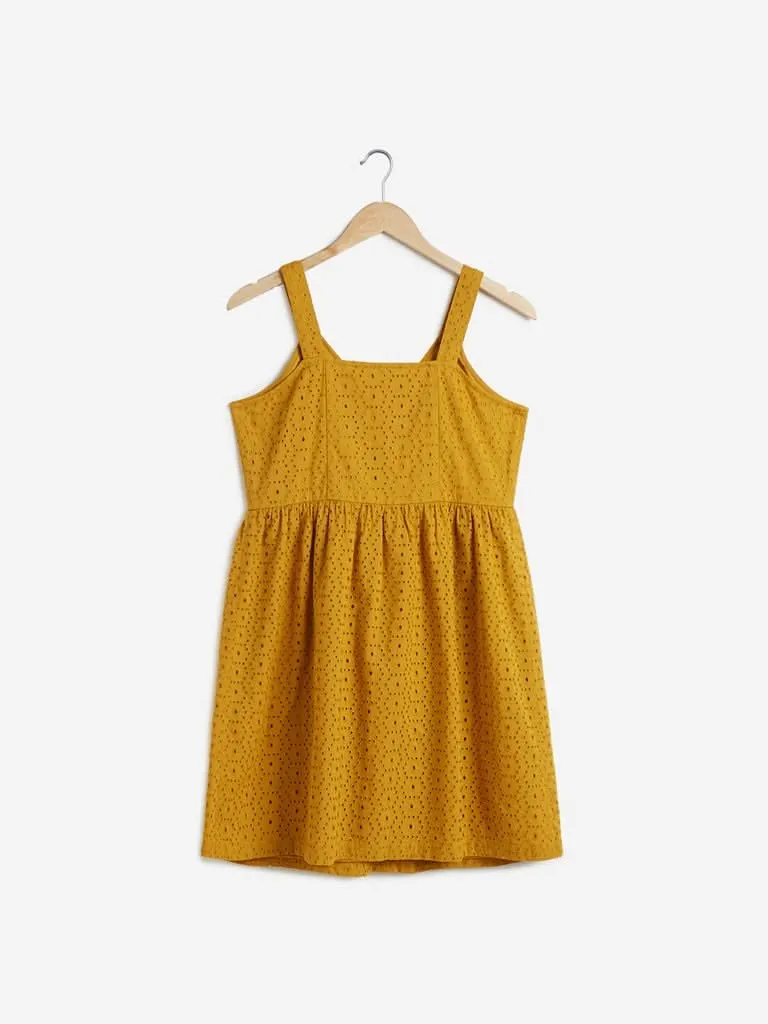 Nuon Mustard Cut-Out Detailed Poovi Dress