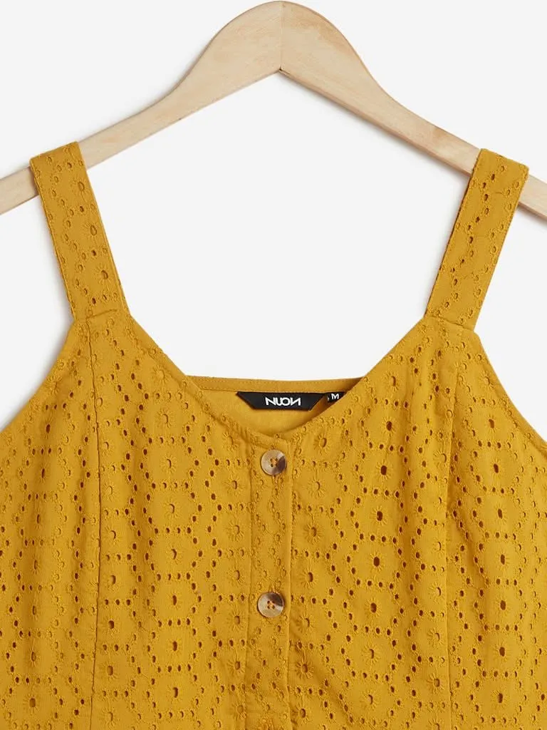 Nuon Mustard Cut-Out Detailed Poovi Dress