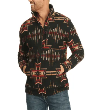 Panhandle Powder River Outfitters Men's Black Aztec Pullover DM91C01488