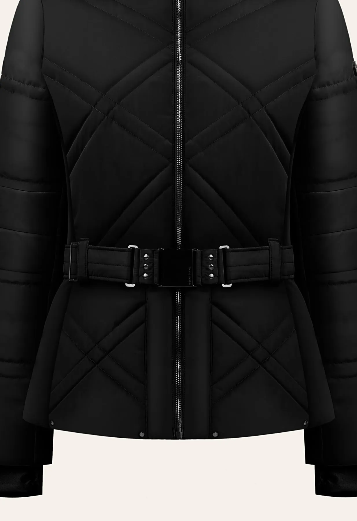 Poivre Blanc W24-1003 Ski Jacket in Black with Faux Fur trim