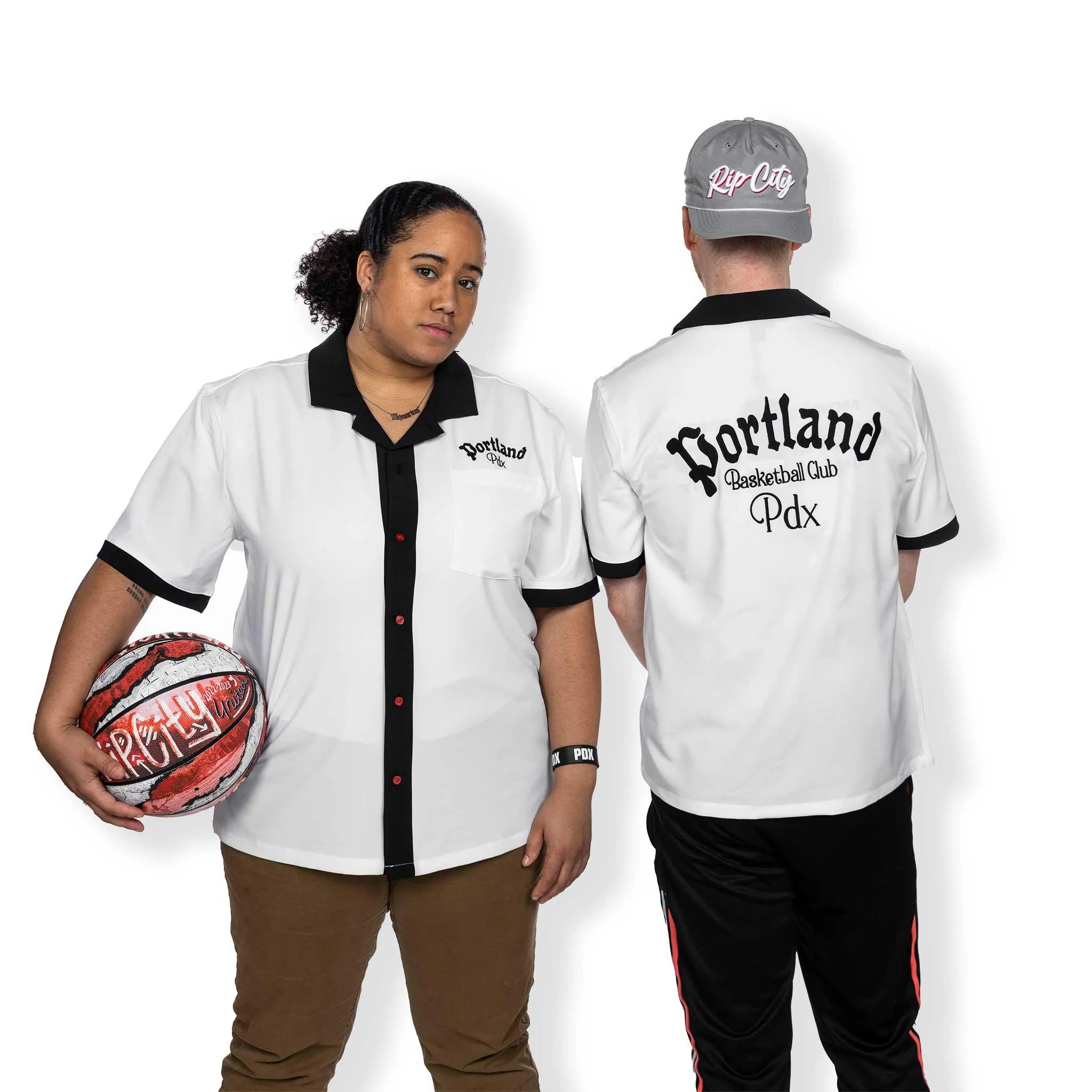 Portland Trail Blazers Wild Collective White Bowling Shirt