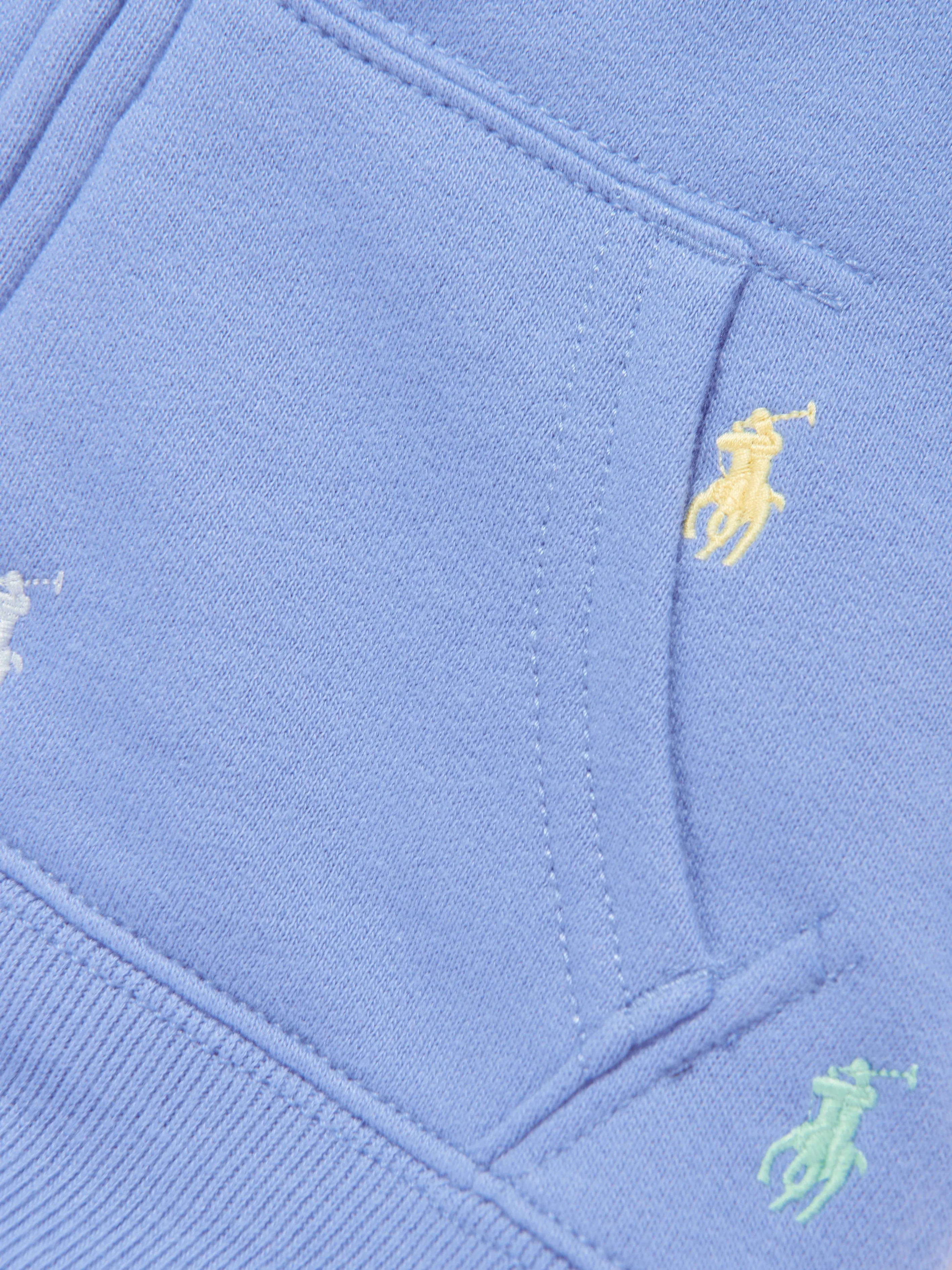 Ralph Lauren Baby Boys Logo Zip Up Top in Blue