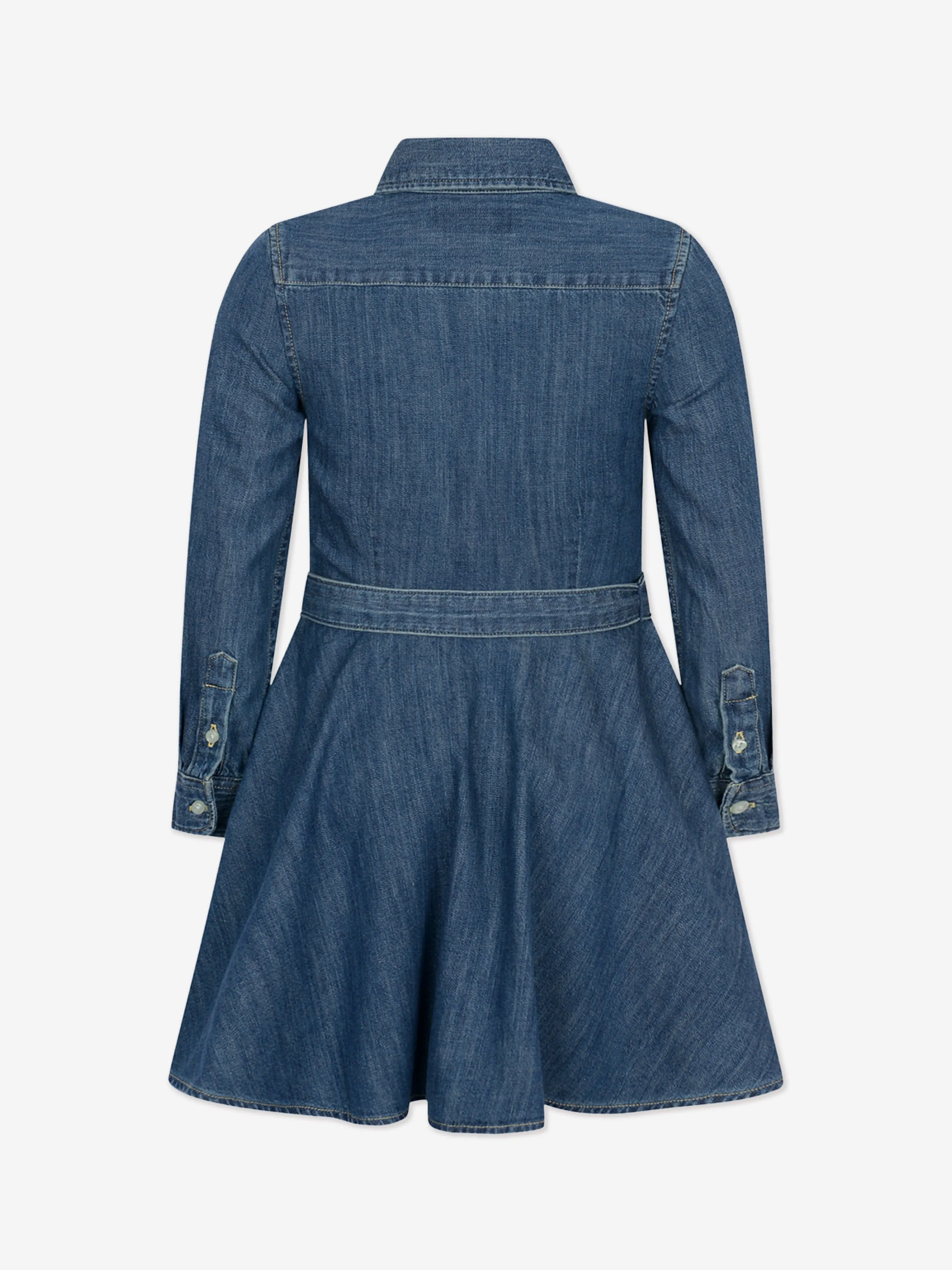 Ralph Lauren Girls Denim Shirt Dress in Blue