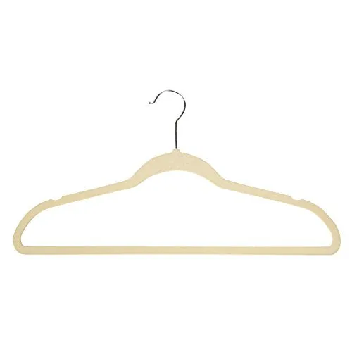 Richards Homewares SOFTGRIP Suit set/35 Set of 35 Flocked Soft Grip Anti Slip, Space Saving Hangers, Ivory