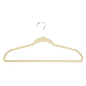 Richards Homewares SOFTGRIP Suit set/35 Set of 35 Flocked Soft Grip Anti Slip, Space Saving Hangers, Ivory