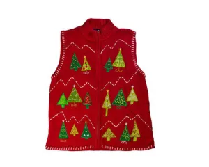 Rows Of Trees-Small Christmas Sweater