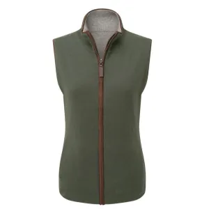 Schoffel Ladies Reversible Merino/Cashmere Gilet - Cedar/Silver Grey