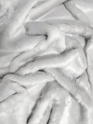 Short Shag Faux Fur Fabric / Platinum / Sold By The Yard